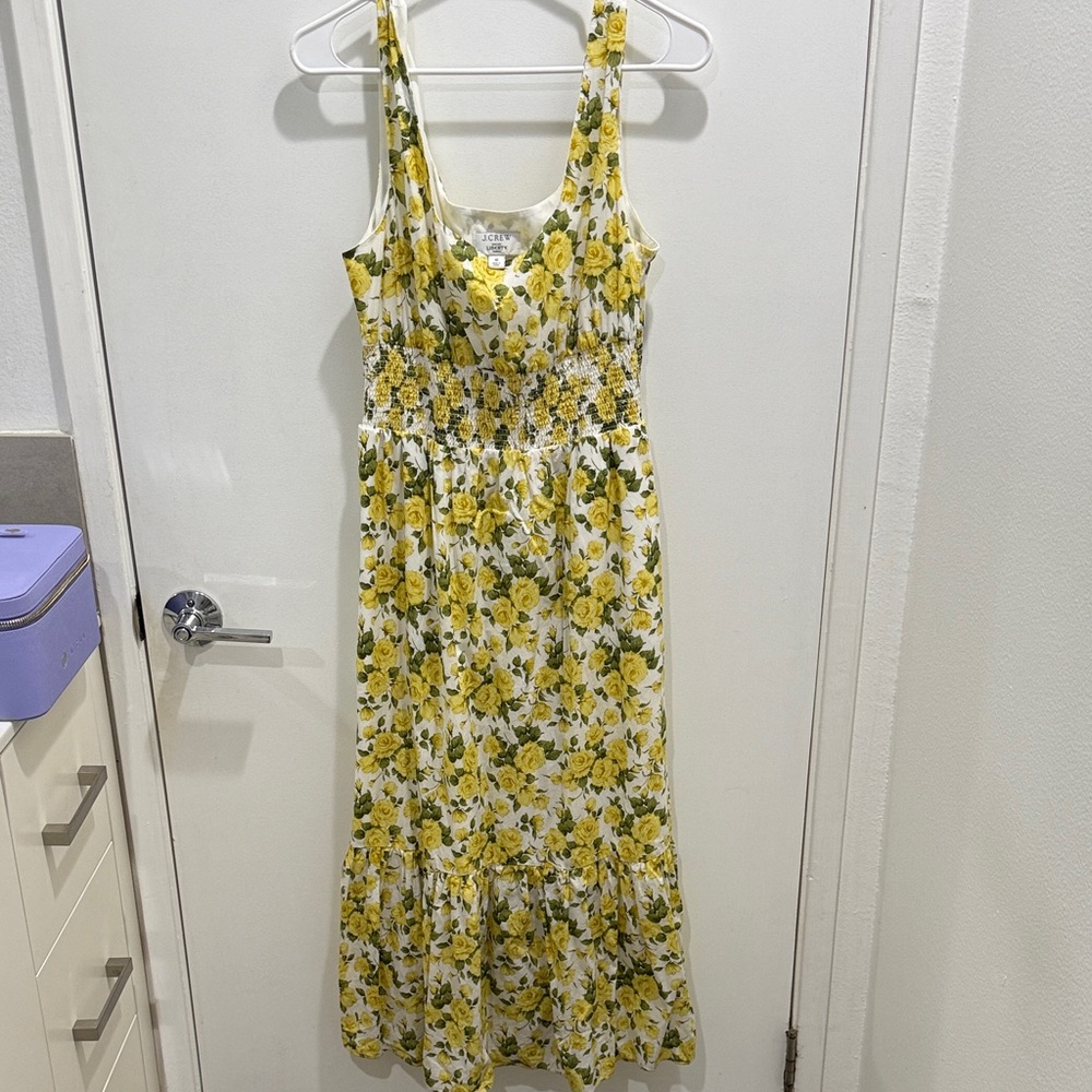 J. Crew Yellow Floral Maxi Dress
